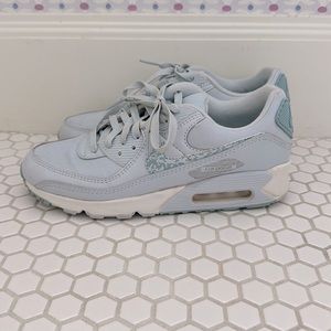 Women’s Nike Air Max 90 in Aura/Ice Blue by Nike.
